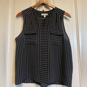 🖤 NWOT Monteau Black and White Halter Striped Blouse